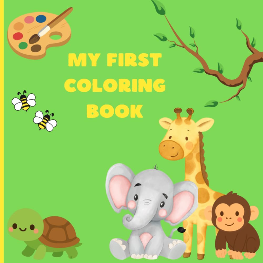 Cute Animals Coloring Book: Educational coloring pages with animals and alphabet for children 3-12