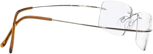 Miniatura 4 de Lentes de lectura bifocales de aleación de titanio súper ligeros, para hombres y mujeres, lentes de lectura sin montura + estuche para lentes