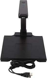 Document Camera, Ultra High Definition USB Document Webcam for Distance Learning, 5MP Document Scanner with LED Light, Support A4 Catch Size for ID Card Picture Book