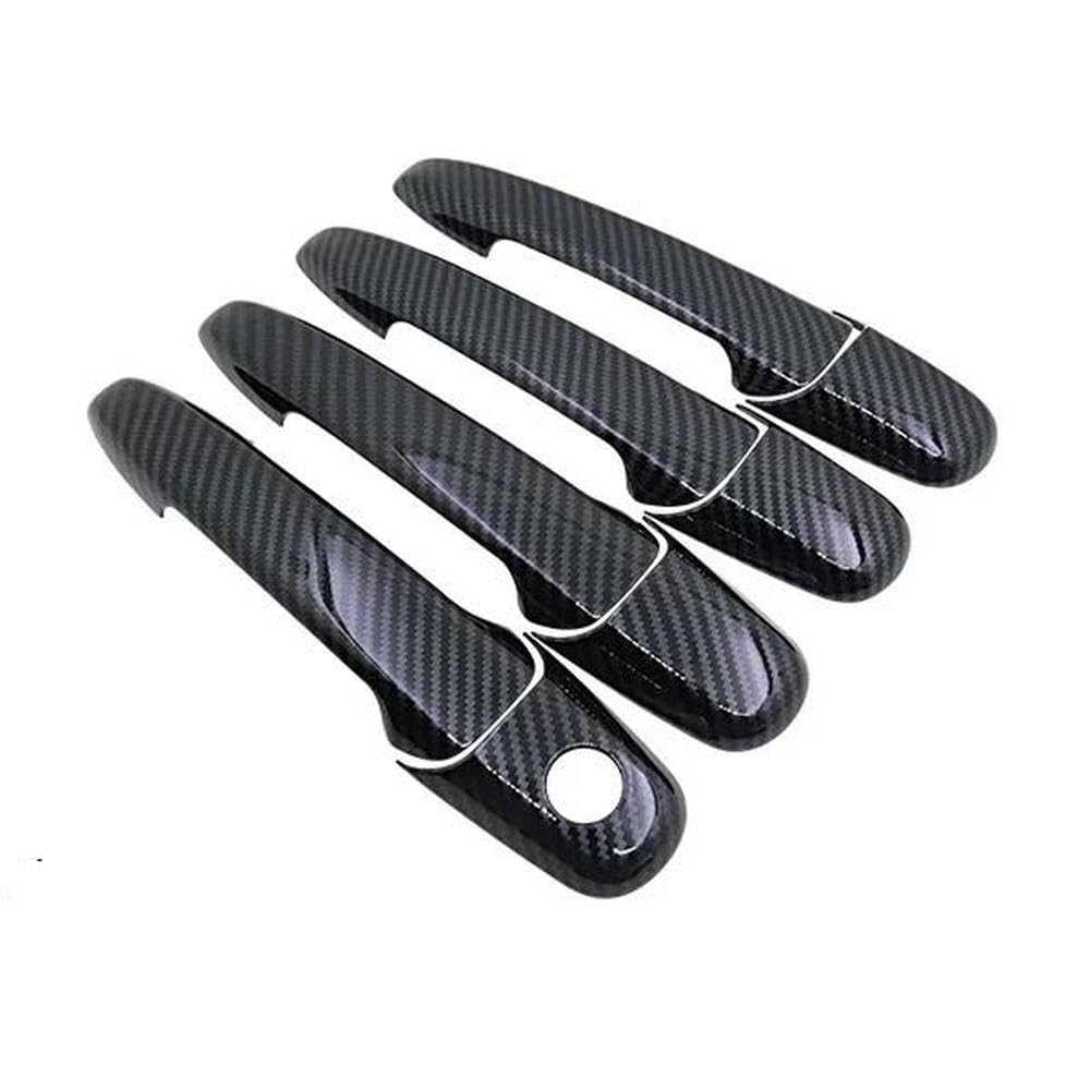 SXQPOCAR Carbon Fiber Door Handle Cover for Flex 2009~2019 Car Protective Accessorie Decor Sticker Replacement Parts(4Handle 1 Keyhole)