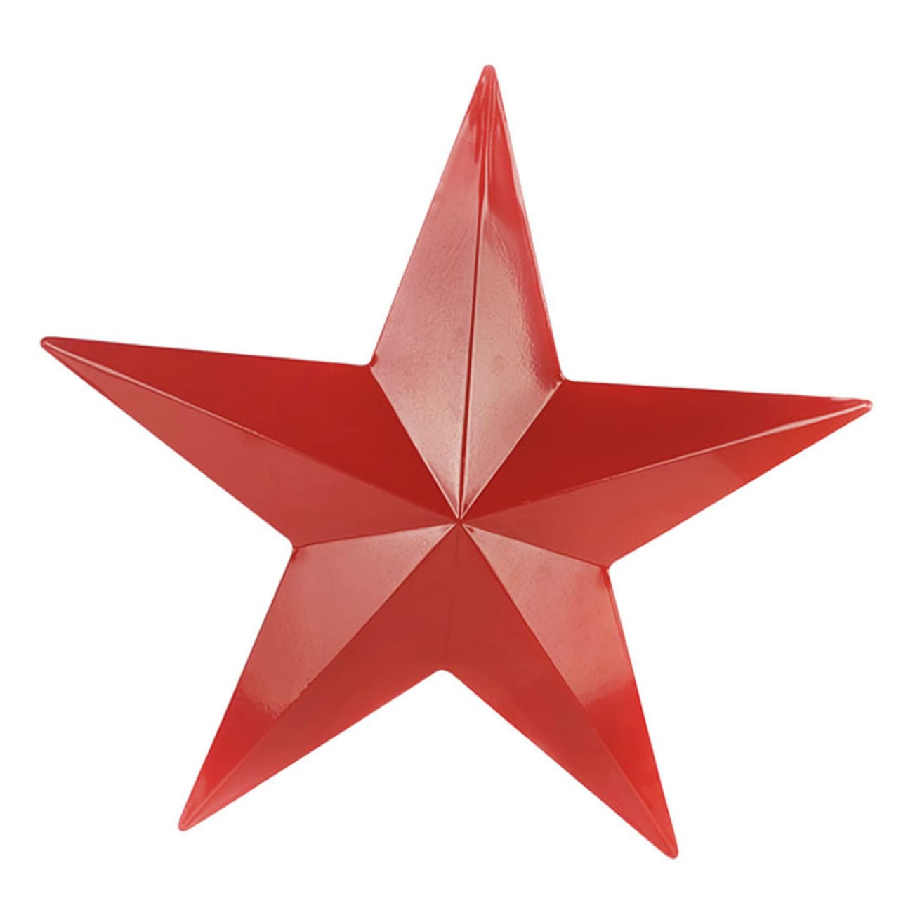 MAGICLULU Estrella de cinco puntas de hierro escultura de pared inspiradora adorno colgante decoración pared decoración de pared adorno de estrella de metal estrella planchar rojo