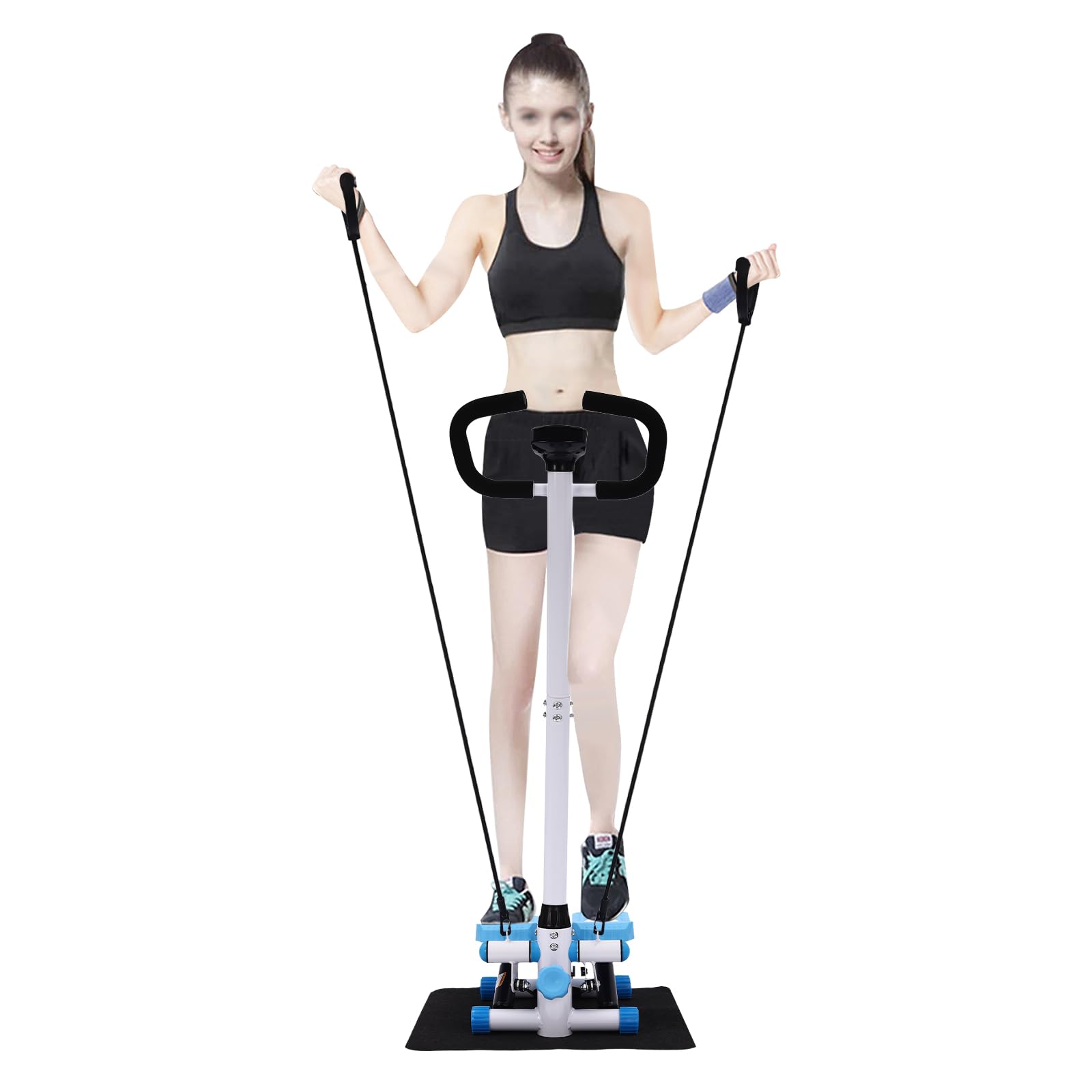 2 in 1 Fitness Swing Side Stepper mit LCD-Schirm und Handgriff, 150kg Up-Down Swing Stepper Bein Arm Trainer für Zuhause, Schöner Arsch/Schlanker Arm/Schöne Taille
