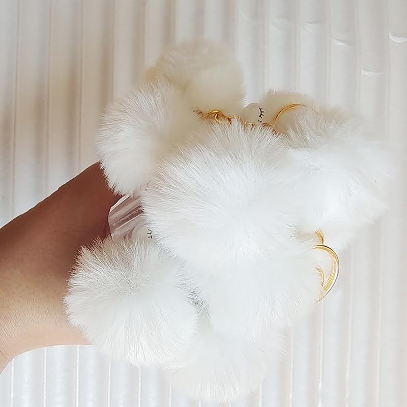 Miniatura 7 de Cepillo de cejas para pestañas con llavero de bola de pelo, varita de rímel, extensión de pestañas reutilizable, contenedor de micro peine