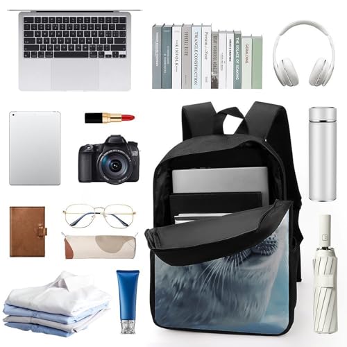 Harp Seal Painting Wallpaper Bookbag - Ultra Lightweight Portable Backpack Work Travel Backpack for Men Women Fits 16 Inch Notebook3