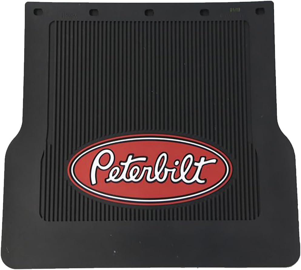 Black Rubber Mud Flap 17 X 16-18 Inch Fits Peterbilt-Single Flap