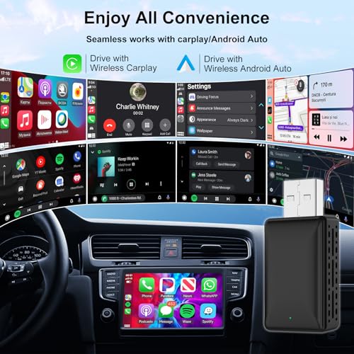 VCARLINKPLAY Adaptador Carplay sem fio 2 em 1, Plug & Play, ligação mágica Carplay, conexão rápida e