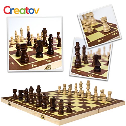 Creatov Chess Set - Chess Board Set For Adults Kids Chess Set Board Game Set Wood Chess Set With Chess Pieces Travel Chess Set #TOP2