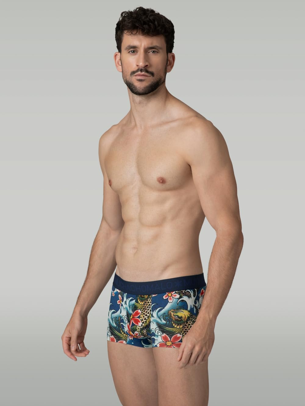Muchachomalo Uomo Trunks 3-Pack, Fantasia, Cotone, Fascia Elastica
