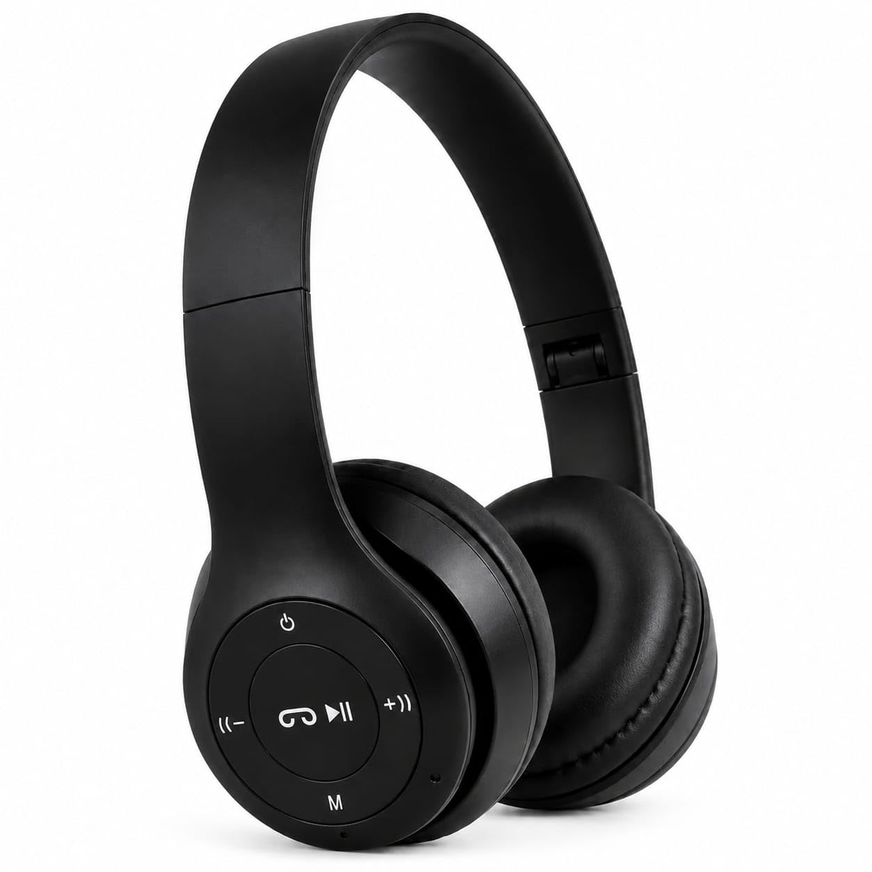 P0047 Wireless Bluetooth Headphones with Deep Bass, Foldable Design, Built-in Microphone, Adjustable Headband, Noise Isolation, Stereo Sound for Mobile, Laptop & Tablet (Multicolour). (Black)-image-20