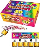 h2i Schampus Partyknaller | 50 St. | Ziehknaller Knallflasche Trickknaller | der perfekte Scherzartikel für Silvester Halloween Geburtstag & Partys – Spaß garantiert |a| Jugendfeuerwerk Kat F1