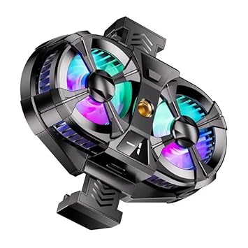 Elevea 𝟏𝟓 𝐘𝐄𝐀𝐑𝐒 𝐖𝐀𝐑𝐑𝐀𝐍𝐓𝐘 Mobile Phone Cooler for Gaming & Streaming, Universal Smartphone Compatibility, Fast Heat Dissipation Cooling Fan, Portable USB Cooling Pad for Android & iOS