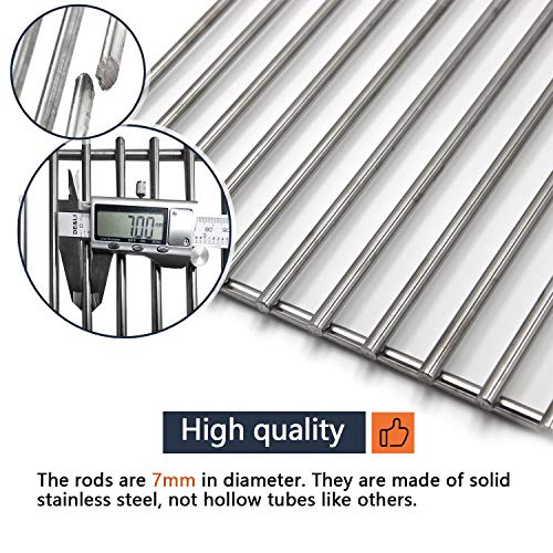 Hongso 17 3/8" Solid 304 Cooking Grill Grid Grate For Home Depot Nexgrill 720-0830H, Charbroil 466446015, 463241113, 463446017, 466446015, 466446115, Master Forge 1010037 Gas Grills, 2 Pack, Sc1712 #TOP4