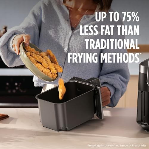 Image of Ninja DualZone 2-Basket Air Fryer, 8-Qt, Smart Finish & Match Cook, 6 Cooking Functions, Cook 2 Foods 2 Ways and Finish at the Same Time, Grey, DZ801 (2026 Release)