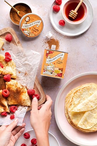 Funky Ouma Zimt Zucker 180g – Premium Kokosblütenzucker mit Zimt, Muskat & Zitronenzeste – Natürliches Gewürzzucker Topping für Pancakes, Porridge, Smoothies, Cappuccino & Chai Tee