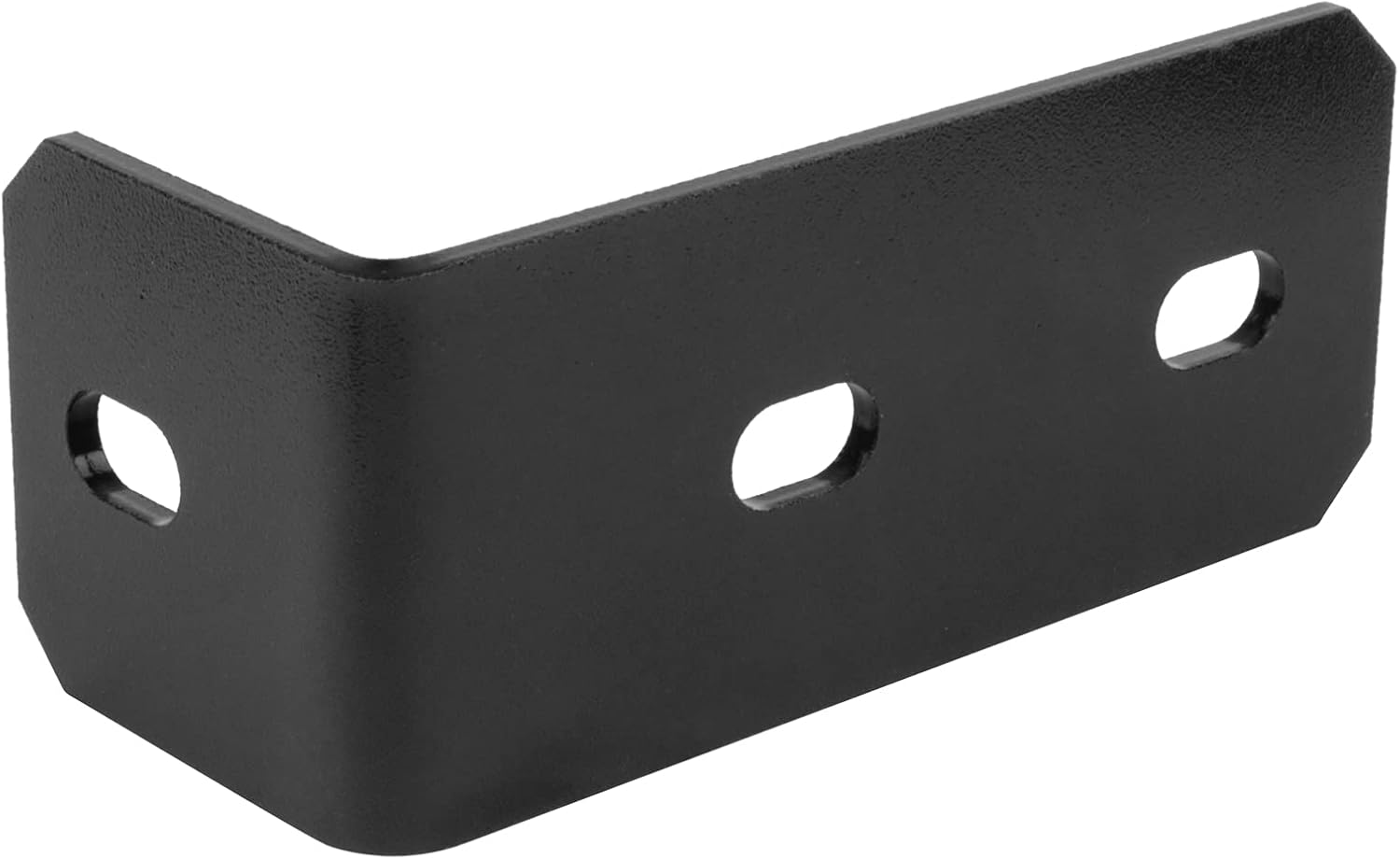 2 PCS Post Anchor Base L Bracket for 4" Nominal Lumber, 6-3/4" x 3", Heavy Duty Black Corner Braces for Deck Posts, Thickness 3/16", Max Load 300 lbs