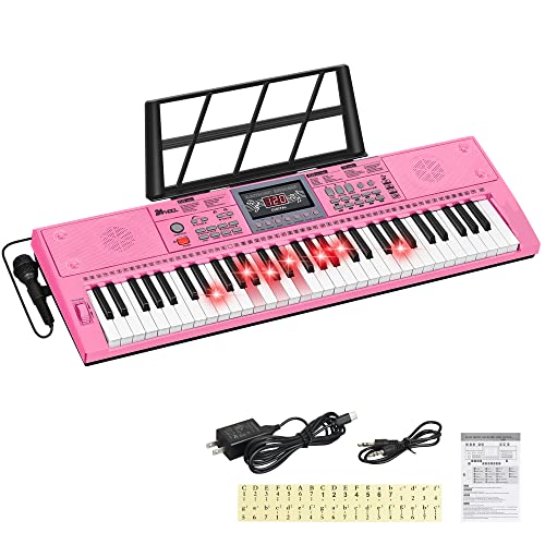 24HOCL Clavier de piano électrique à 61 touches éclairées, musical numérique, 200 rythmes, écran LCD pour enfants… - Les Beatles, Paul McCartney, John Lennon, RIngo Starr, George Harrison 24HOCL Clavier de piano électrique à 61 touches éclairées, musical numérique, 200 rythmes, écran LCD pour enfants…