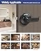 Vacant Occupied Bathroom Door Handle Lock - Privacy Indicator Lock with Extra Large Window, Commercial ANSI Grade 2, Commercial Door Handle for Public Bathroom & Industrial Buildings (Matte Black)