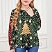 Cute Fall Sweaters for Teen Christmas Tree Print Boat Neck Knit Pullover Cute Fall Sweaters Kids Long Sleeve Funny Xmas Santa Claus Print Fashion Boys Shirts Size 14-16 Winter Puppy Tops Green 160