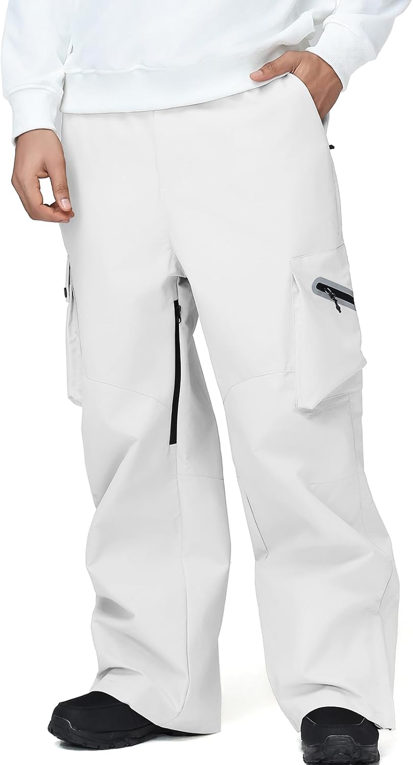 Oymyakon Mens Baggy Ski Pants Snow Snowboard Pants Insulated Waterproof Windproof Winter Outdoor Loose SnowPants