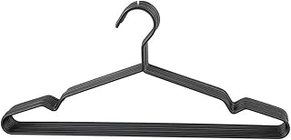 Minimalist Black Metal Hangers Non-Marking Iron Clothes Hanger with Non-Slip Notch for Pants Dress Space Saving Clothing Racks