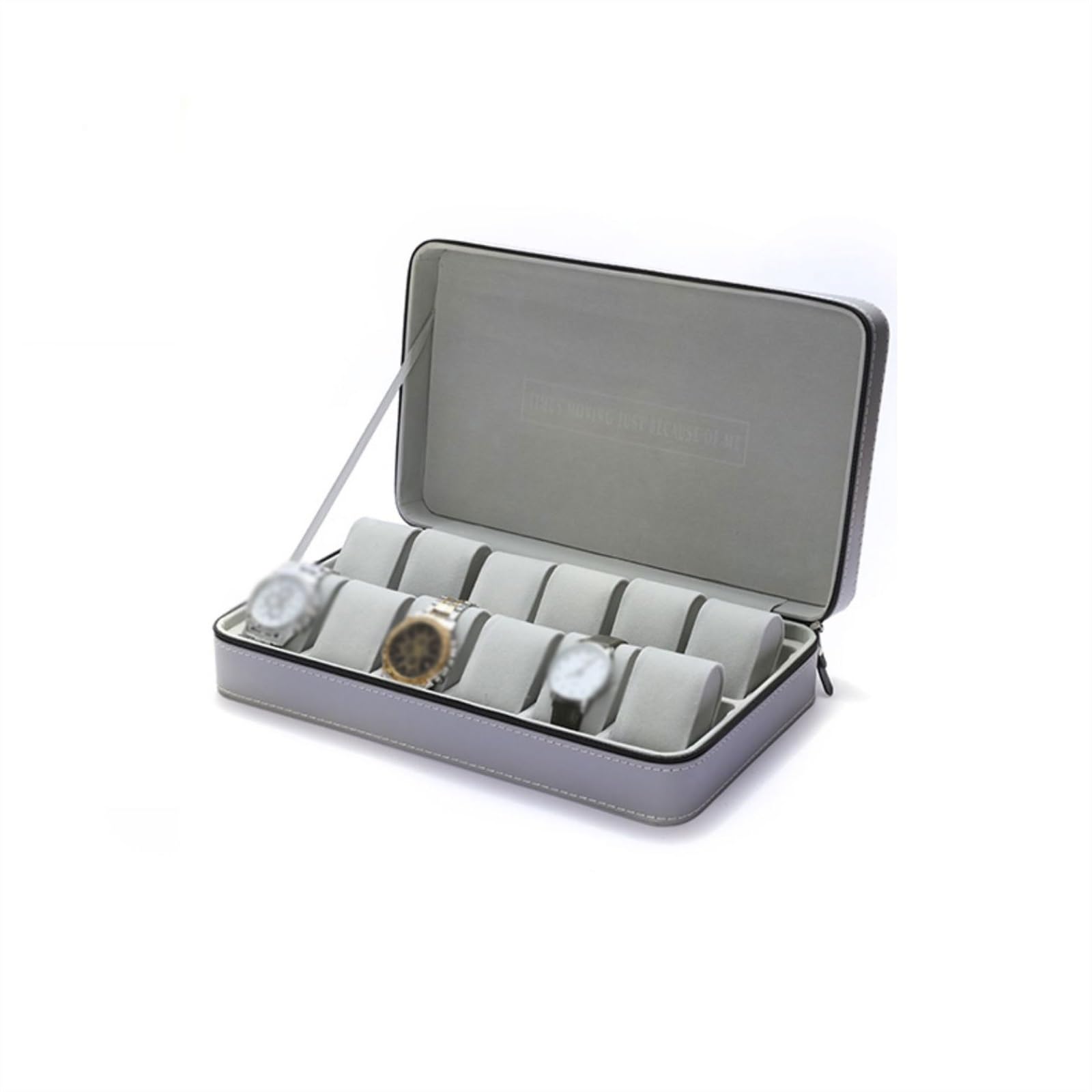 CLoxks Uhrenbox, große Kapazität, Uhren-Aufbewahrungsbox, PU-Leder, Uhren-Organizer, 12 Fächer, Schmuck-Sammelboxen, Uhren-Organizer für Aufbewahrung und Präsentation