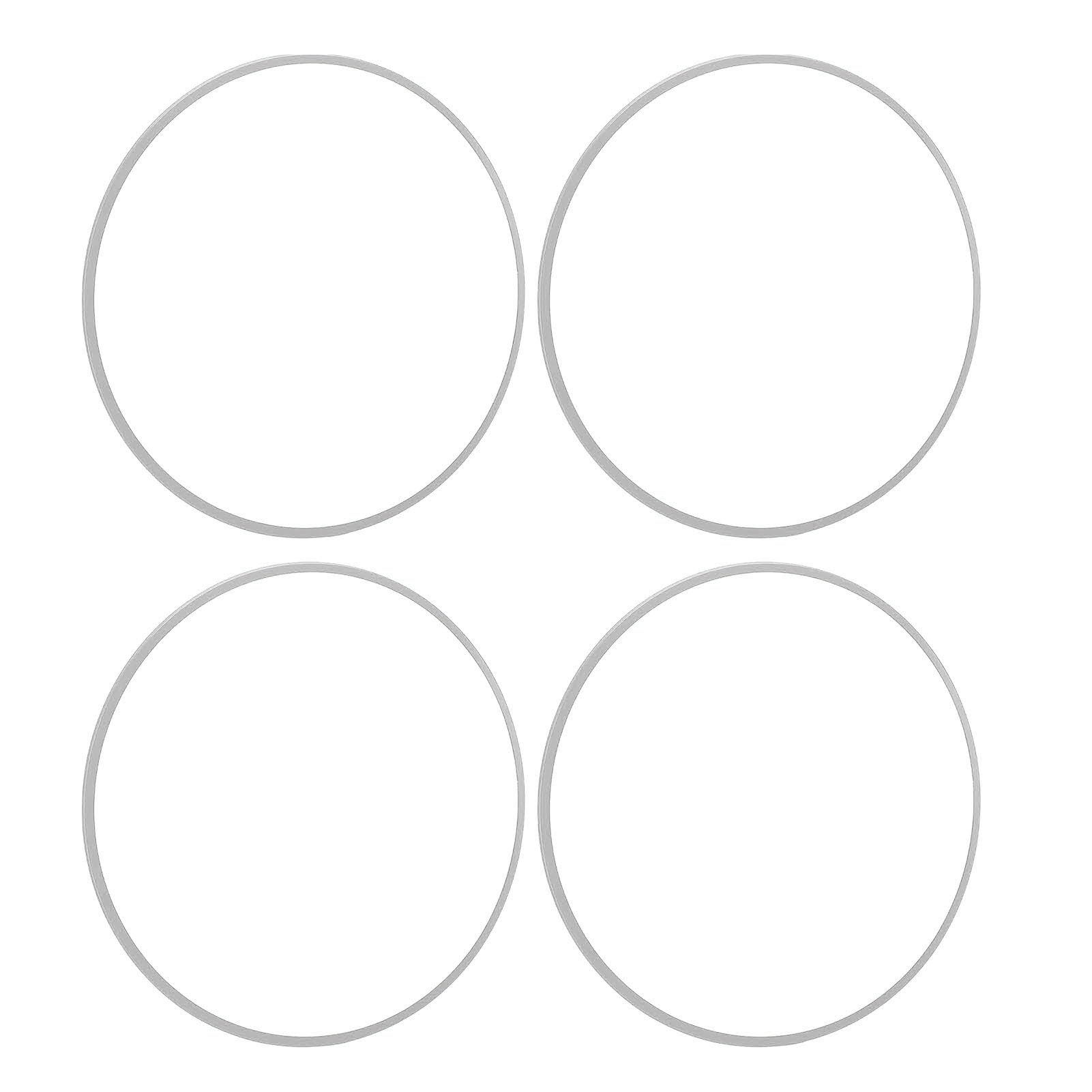 Generic 4 Pezzi di Protezione per Ruote da 16 Pollici, Antigraffio, Autoadesiva, in Lega di Alluminio, per Cerchi Piatti (SILVER)