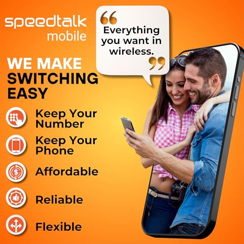 Image of SpeedTalk Mobile SIM Card Kit for Smart Phones & Cellphones | $7.50 Monthly Plan - 250 Texts (SMS) + 250 Minutes (Talk) + 250 MB 5G 4G LTE Data | 3-in-1 Standard Micro Nano size | 30 Days USA Coverage