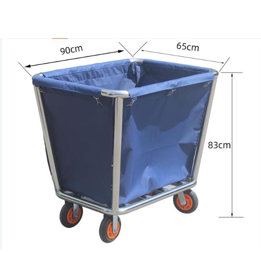 Carrello per Lavanderia, Carrello Per Lavanderia Commerciale Da 1 Confezione Con Ruote, Lavanderia Industriale Con Borsa Oxford Rimovibile E Telaio In Acciaio Per La Casa Di Hotel, Lavanderia