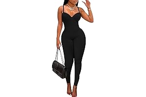 Women's Sexy Sleeveless Jumpsuits Bodycon Rompers Y2k Bodysuit Club Outfits
