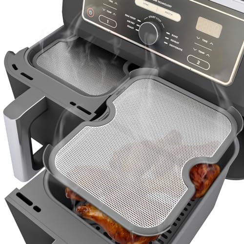 2x ZauberFry Spritzschutz Effektiver Fettspritzschutz kompatibel mit Ninja Foodi MAX Dual Zone AF400EU & AF451EU Heißluftfritteuse Zubehör Schutz für Heizspirale und Ventilator