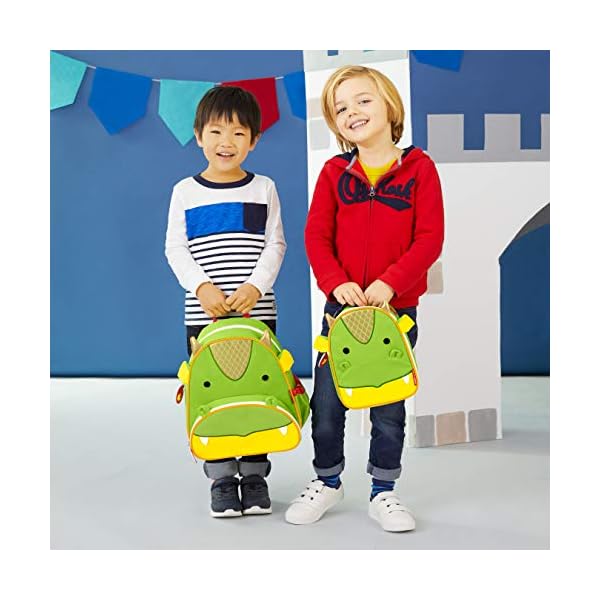 Skip Hop 212179 Zoo Lunchie Mini Vespertasche, für den Kindergarten – Drache, Rosa – Bild 7