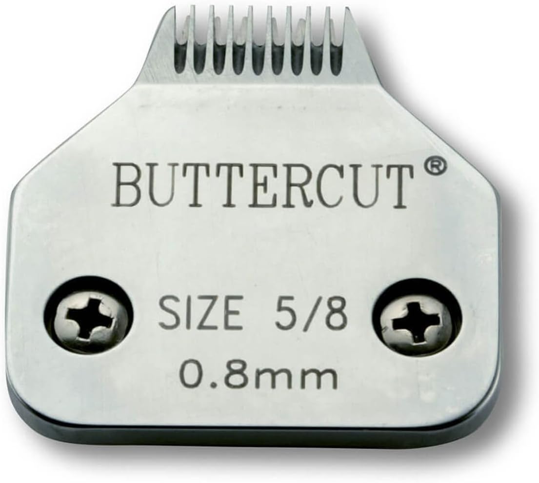 Geib Buttercut Detachable Replacement Dog Clipper Blade - Size 5/8 Toe, Stainless Steel Long-Lasting Sharp Edges, 1/32-Inch Length, Compatible with Andis A5, Oster A5, Wahl KM10, Dog Grooming Blade