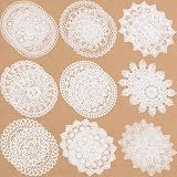Mimorou 18 Pcs 10 Inch Lace Doilies for Tables, White Crochet Lace Placemat