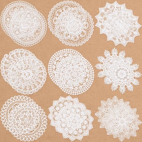 Mimorou 18 Pieces 10 Inch Lace Doilies for Tables Crochet