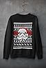 Graphic Impact Inspired Ugly Santa Face Chritstmas Santa Fictional Space Character Xmas Sweatshirt Sweater Christmas Jumper (Black, Large) #4