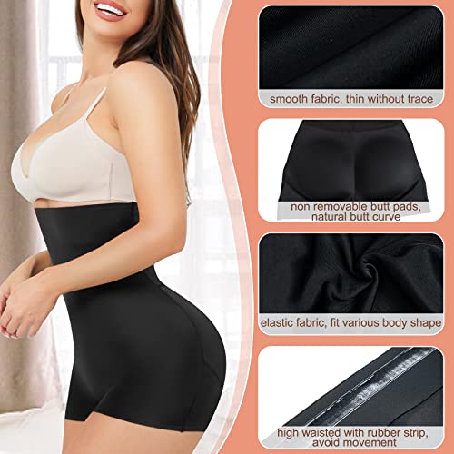 Bvimepos Butt Padded Shapewear Underwear Tummy Control For Women Hip Enhancer Lifter Seamless Panties High Waist Body Shaper Black #TOP5