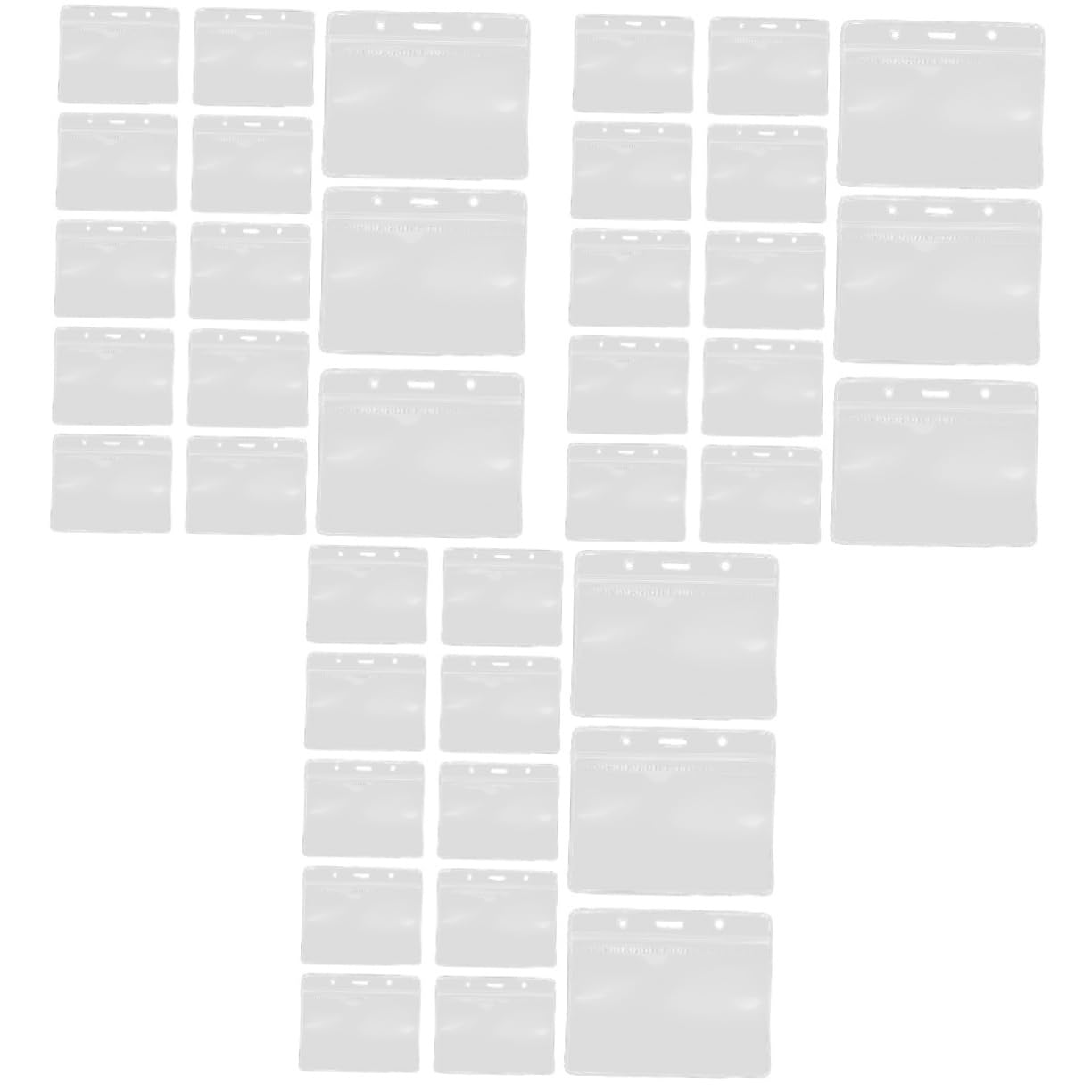 SEWACC 150stücke Transparente Ausweishalter Horizontale Id Kartenhüllen Wasserdichte Schutzhüllen Für Ausweise Kreditkarten Namensschilder Und Mehr Für Büro Veranstaltungen Und