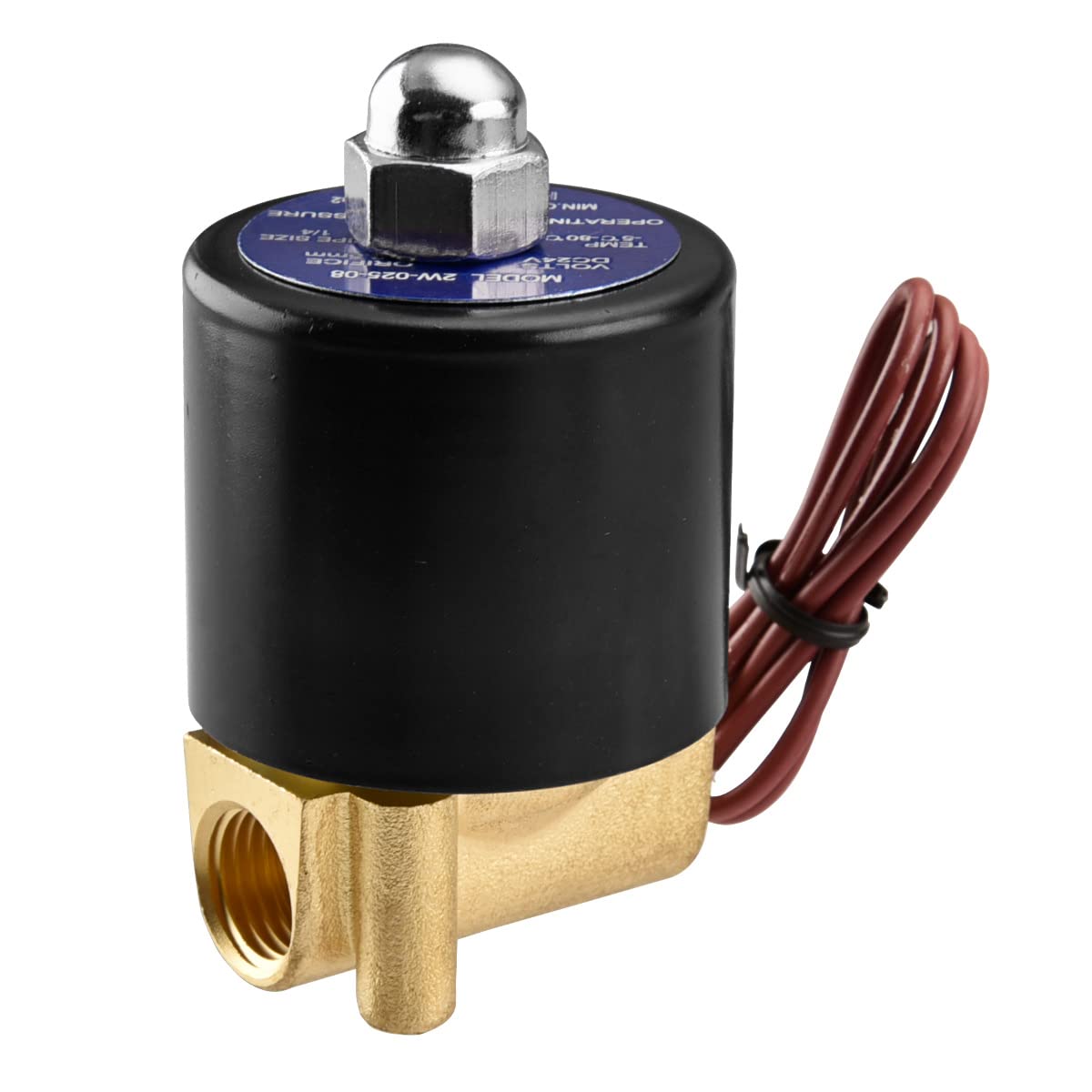 Baomain 3/4 Inch Brass Electric Solenoid Valve Water Air N