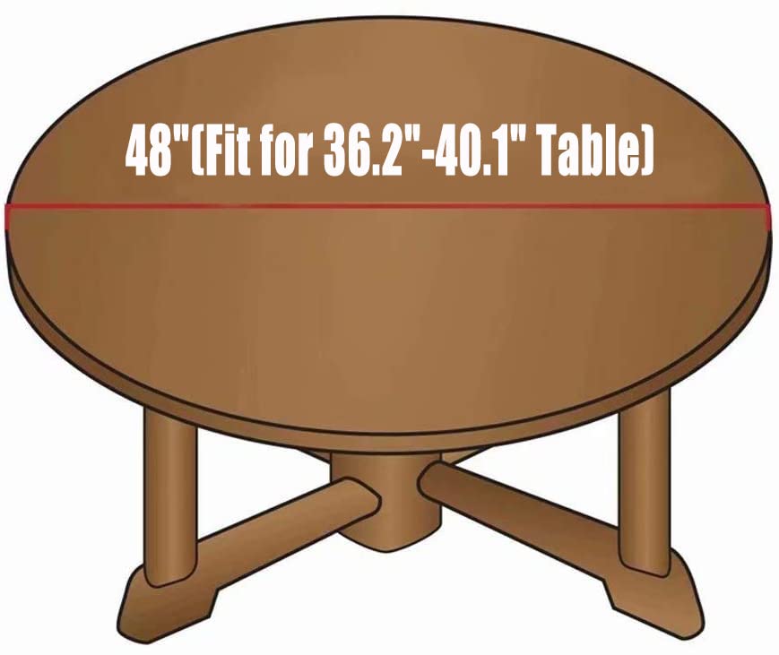 Fitted Round Waterproof Tablecloth Elastic Edge Table Cover Home Decorative Animal Butterfly Tablecloth for Indoor Outdoor Picnic, Patio, Party Fit for 36.2
