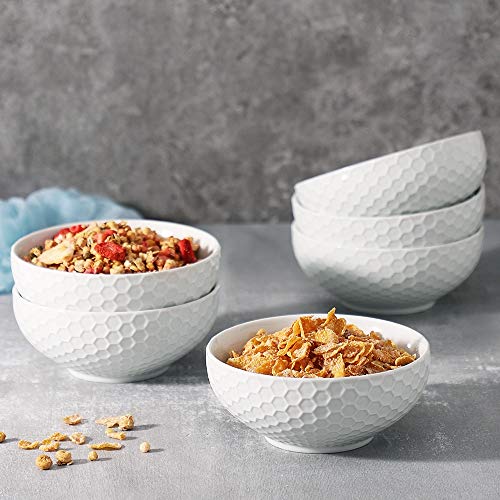 Buyajuju Cereal Soup Bowls, 20 Ounce White Bowls Set, Porcelain Bowls For Oatmeal, Rice, Salad, Pasta And Noodle, Set Of 4 (6Inch) #TOP5