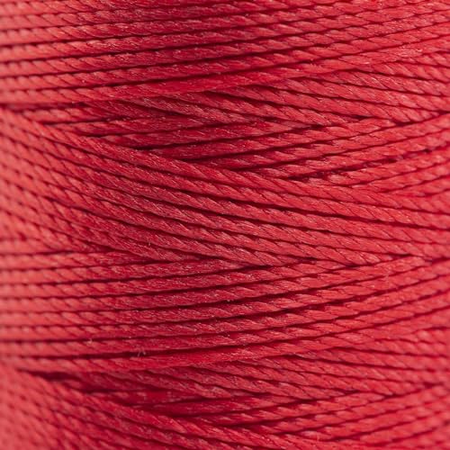 Cuerda de nailon trenzado Beadsmith, 77 yardas, n.º 18, rojo 5