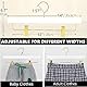Amber Home 10 Stück 35,5cm Weiß Kleiderbügel aus Holz, Robust und Glänzend Hosenbügel Aufhänger für Hosen Shorts Rock Socken Unterwäsche, mit rutschfest Clips und Drehbar Haken (Gold 10)