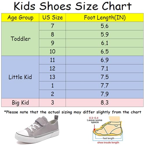 Image of Zoroadke Toddler Boys and Girls Sneakers Low Top Adjustable Strap Canvas Shoes for Kids