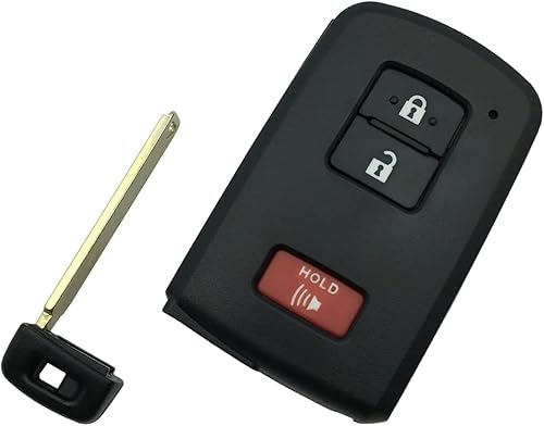 Miniatura 7 de Funda de repuesto para llavero de automóvil Toyota Avalon Corolla Camry Highlander RAV4 con hoja sin cortar (4 botones)