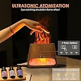 SALKING 2-in-1 Ultrasonic Essential Oil Diffuser & Himalayan Salt Lamp, Aromatherapy Diffuser Cool Mist Humidifier with Auto Off Function, 100% Pure Himalayan Pink Salt Rock, 150ml (Dark) - Image 4