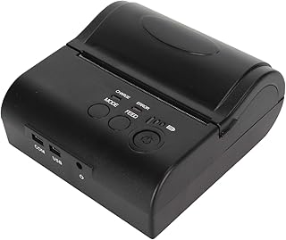 BT Thermal Label Printer, Cordless Thermal Label Printer 90mm / s Print Speed, Thermal Shipping Label Printer with Multi Interface for Shipping Packages (US Plug)