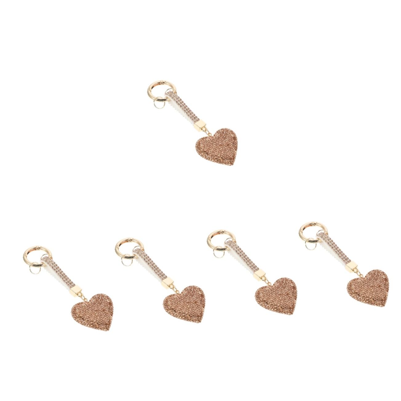 SOIMISS 5stücke Schlüsselanhänger Mit Rhinestone-herz Für Damen Stilvoller Schlüsselring Für Handtaschen Und Autoschlüssel Perfektes Für Mädchen Und Frauen