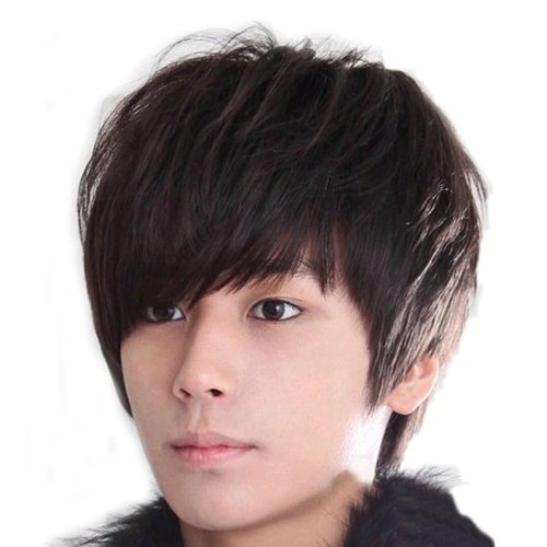 DAYISS Cool Mens Boys New Korean Style Short Hair Party Cosplay Wig 3 Colors (Black)