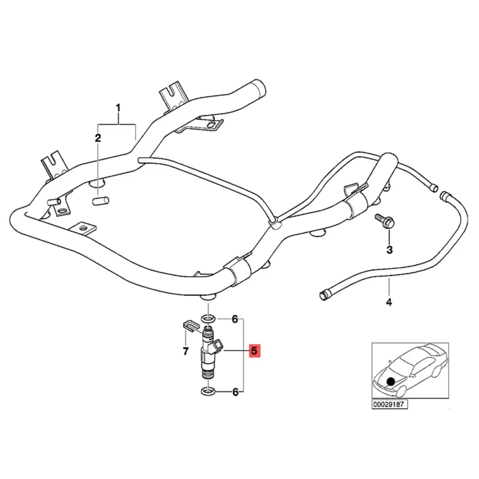 Conjunto De Inyector De Combustible Útil 0280155844 Para 530i 540i
