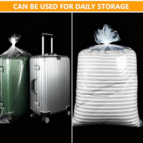 Bolsas de almacenamiento de plastico transparente extragrandes para proteger ropa y maletas del polvo 7